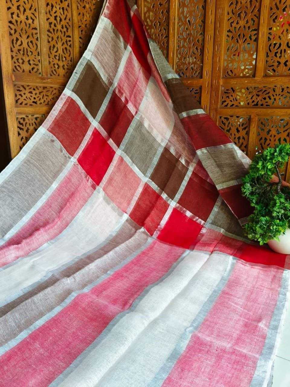 Ynf Linen KESH525 LINEN Sarees Wholesale Fancy Sarees Zari Border Sarees Linen Sarees Manufacturer- Kapda Export