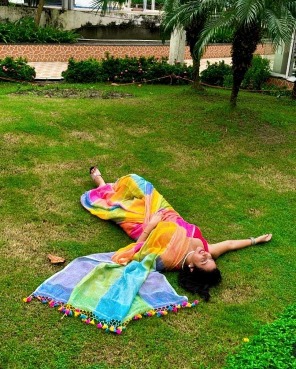 Ynf Linen KESH525 LINEN Sarees Wholesale Fancy Sarees Zari Border Sarees Linen Sarees Manufacturer- Kapda Export