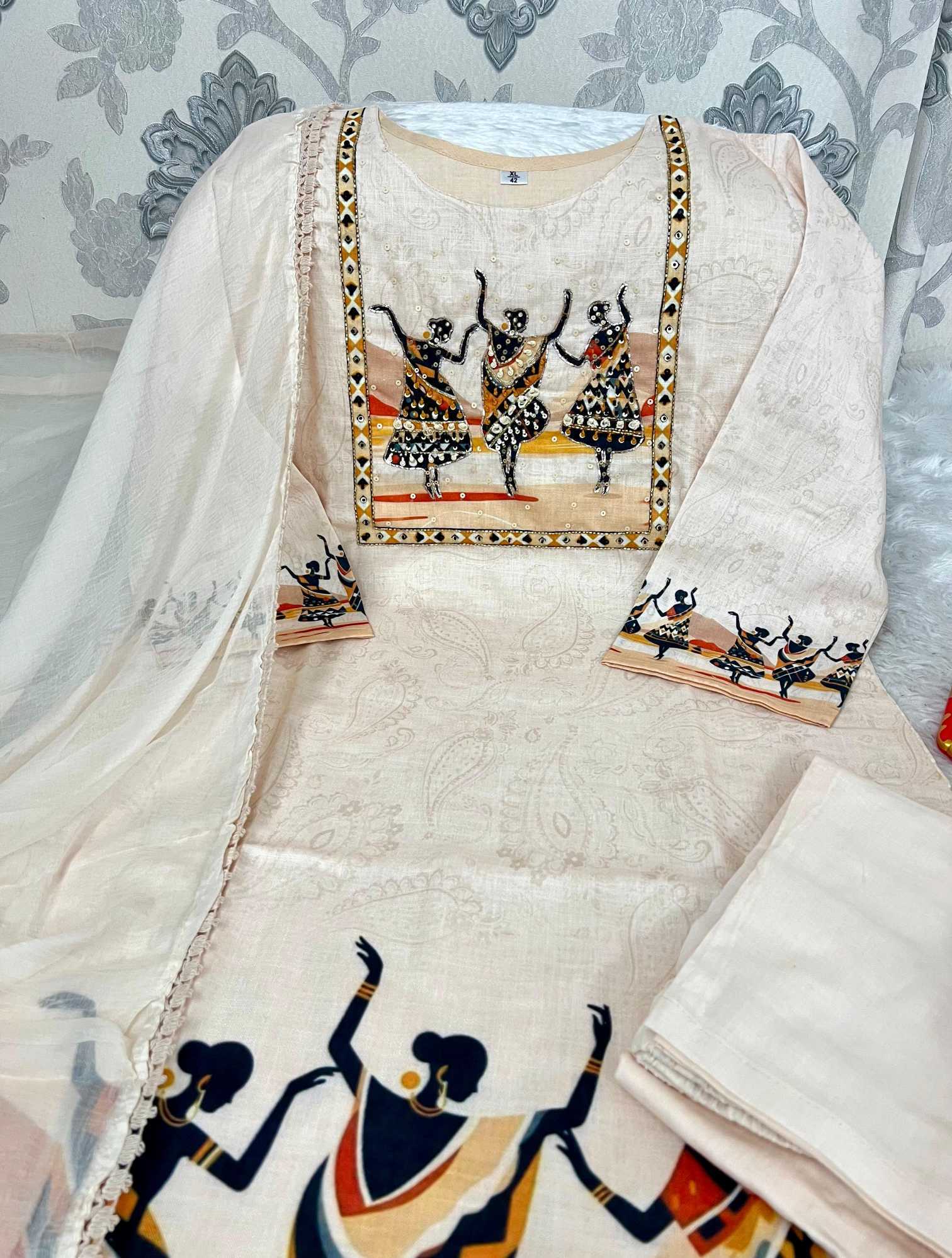 Ynf Linen KESH594 Ayraana Kurti Festive Collections Plus Size Collections Wholesale Festive Kurtis Designer Kurtis Onam Collections Manufacturer- Kapda Export