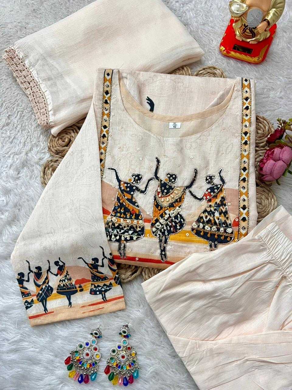 Ynf Linen KESH594 Ayraana Kurti Festive Collections Plus Size Collections Wholesale Festive Kurtis Designer Kurtis Onam Collections Manufacturer- Kapda Export