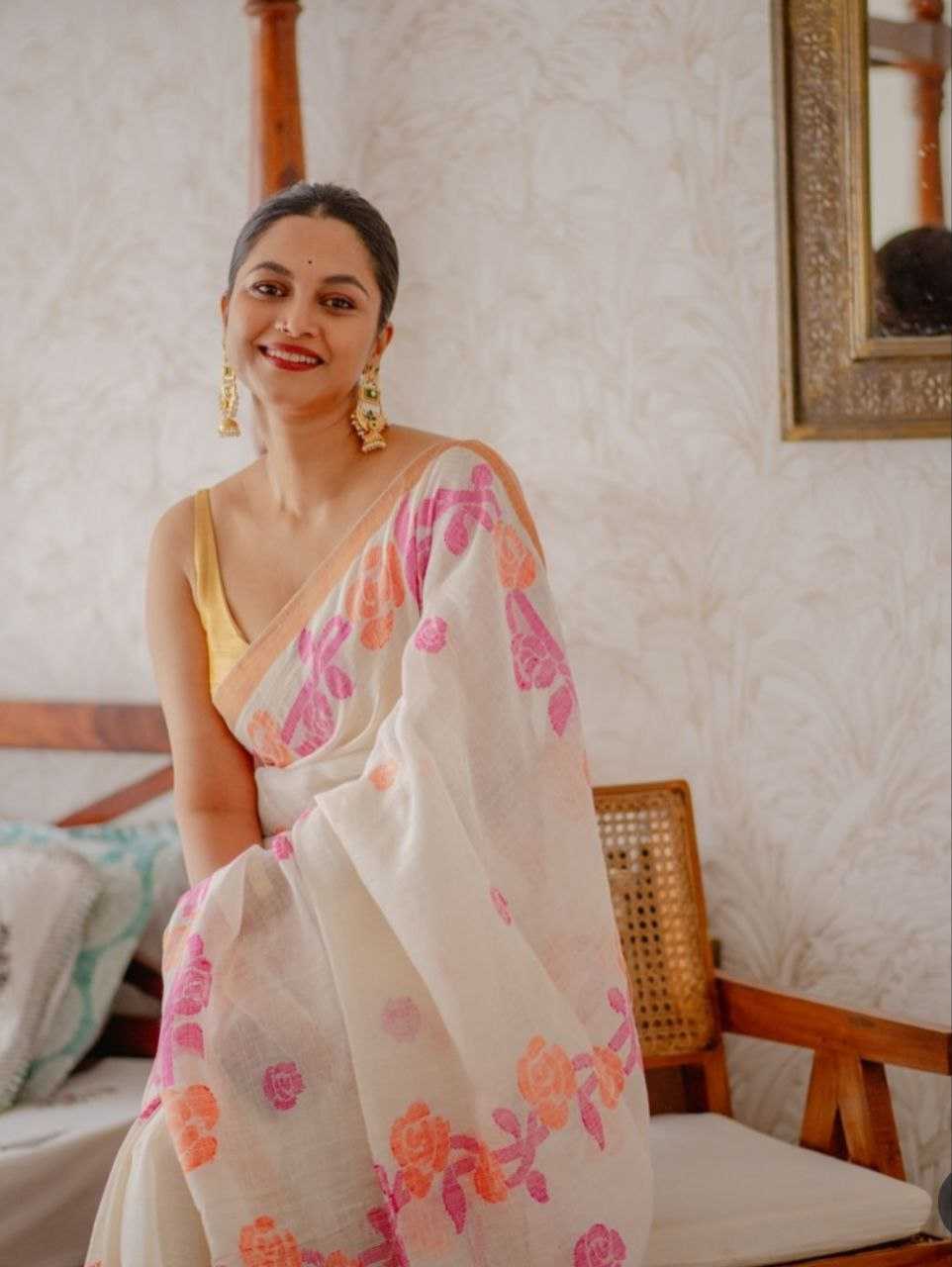 Ynf Linen KESH605 637 Sarees Wholesale Designer Sarees Printed Sarees Linen Sarees Manufacturer- Kapda Export