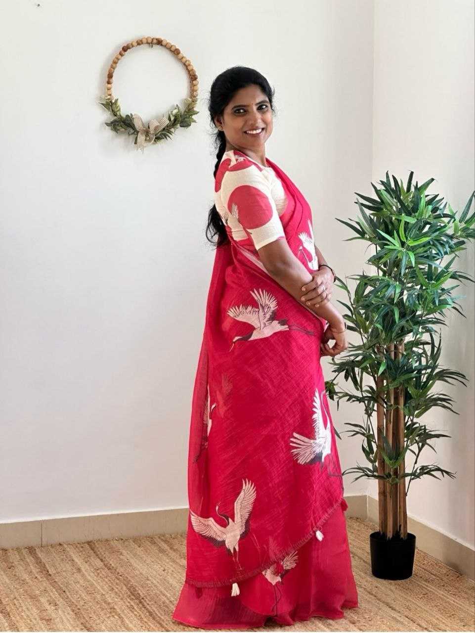 Ynf Linen KESH605 638 Sarees Wholesale Designer Sarees Printed Sarees Linen Sarees Manufacturer- Kapda Export