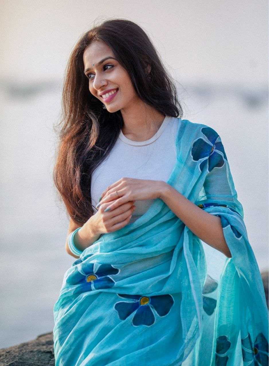 Ynf Linen KESH605 641 Sarees Wholesale Designer Sarees Printed Sarees Linen Sarees Manufacturer- Kapda Export