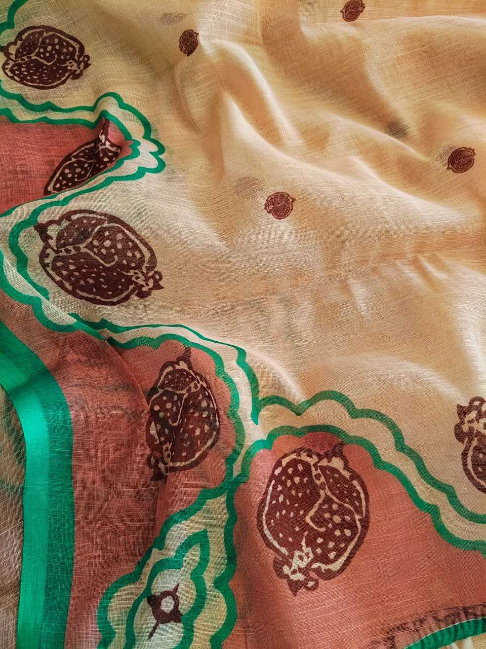 Ynf Linen KESH682 Ahlam Sarees Wholesale Designer Sarees Printed Sarees Linen Sarees Manufacturer- Kapda Export