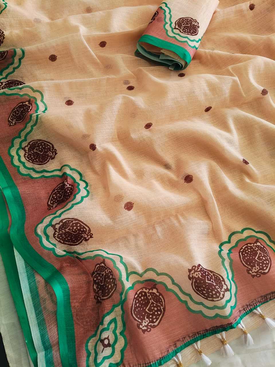 Ynf Linen KESH682 Ahlam Sarees Wholesale Designer Sarees Printed Sarees Linen Sarees Manufacturer- Kapda Export