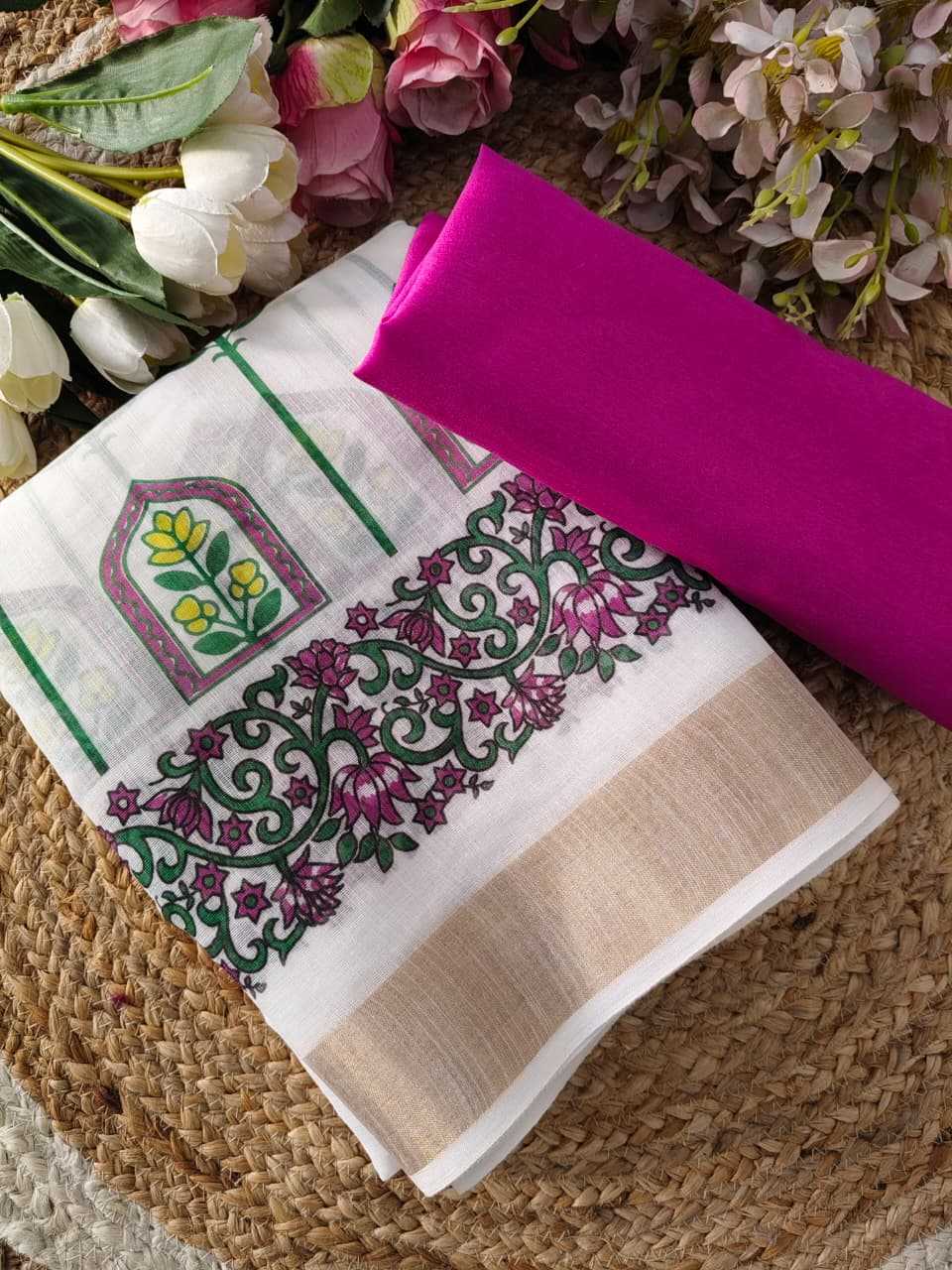 Ynf Linen KESH682 Aishika Sarees Festive Collections Wholesale Printed Sarees Zari Border Sarees Linen Sarees Manufacturer- Kapda Export