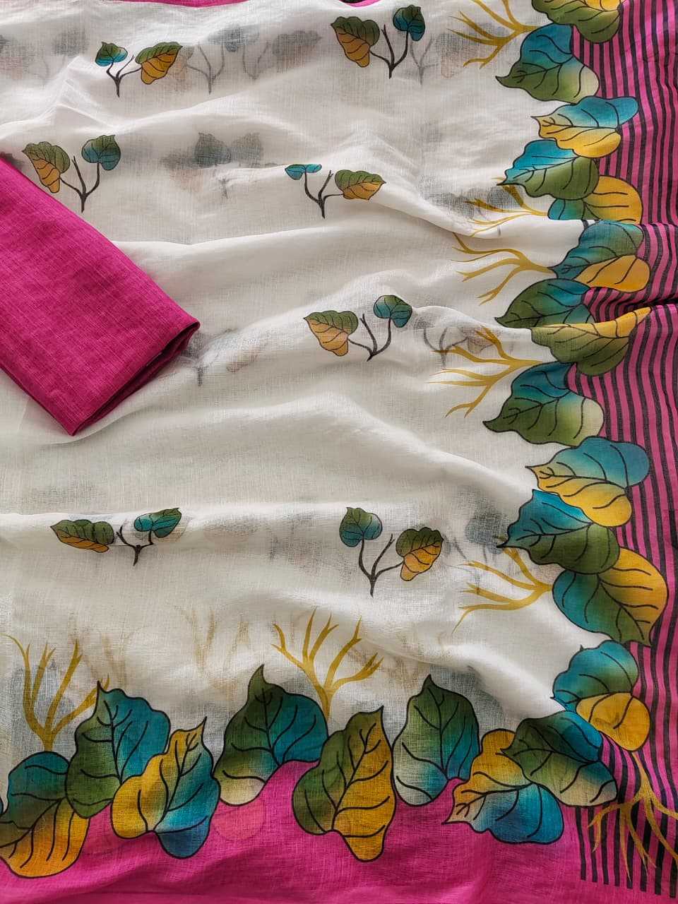 Ynf Linen KESH682 Akshita Sarees Festive Collections Wholesale Printed Sarees Linen Sarees Onam Collections Manufacturer- Kapda Export