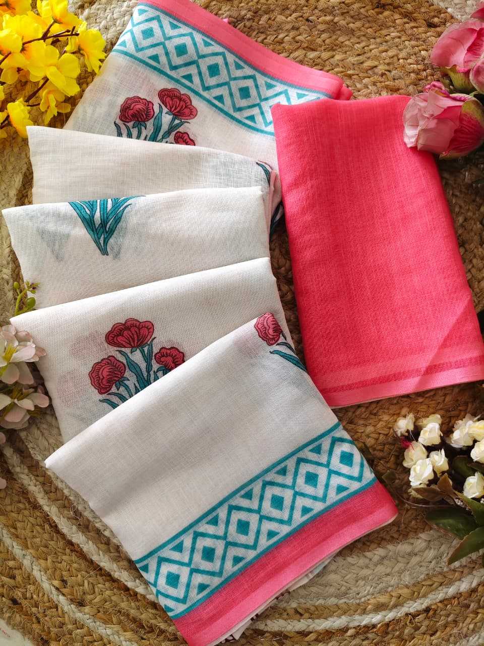 Ynf Linen KESH682 Alfiya Sarees Festive Collections Wholesale Printed Sarees Linen Sarees Onam Collections Manufacturer- Kapda Export