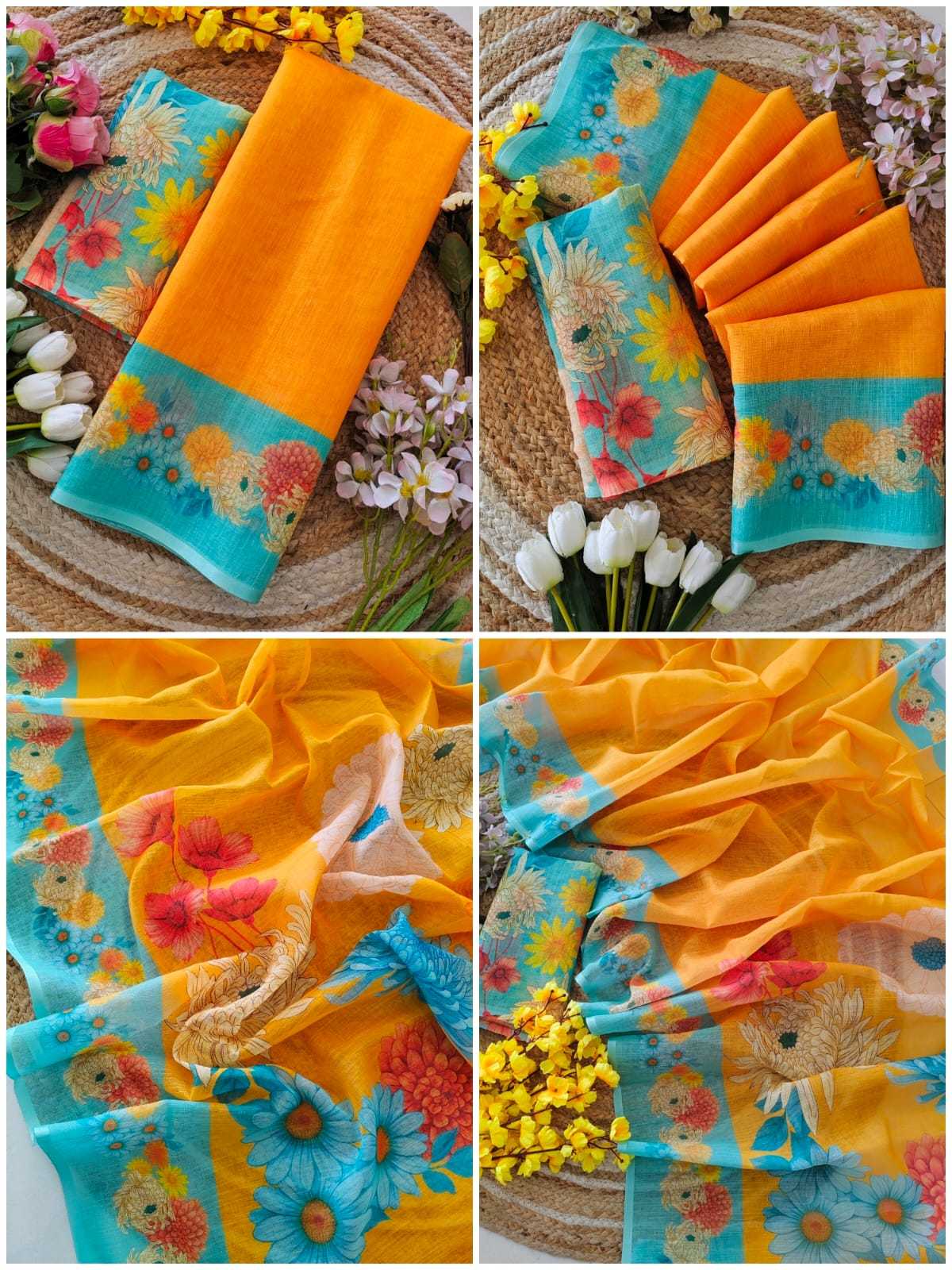 Ynf Linen KESH682 Anvaya Sarees Wholesale Designer Sarees Printed Sarees Linen Sarees Manufacturer- Kapda Export