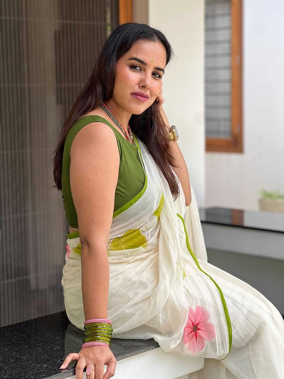 Ynf Linen KESH682 Aradhita Sarees Festive Collections Wholesale Printed Sarees Linen Sarees Onam Collections Manufacturer- Kapda Export