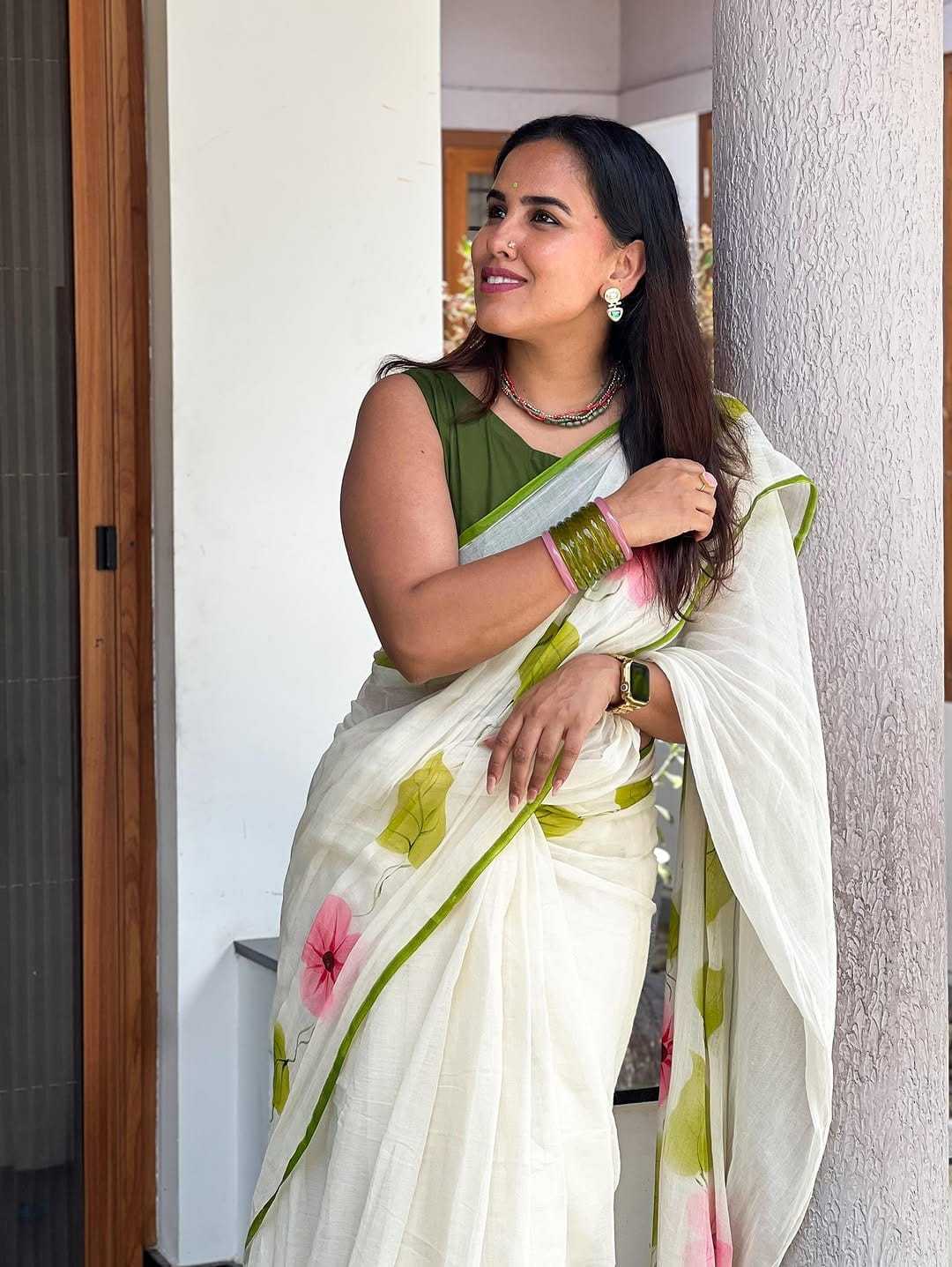 Ynf Linen KESH682 Aradhita Sarees Festive Collections Wholesale Printed Sarees Linen Sarees Onam Collections Manufacturer- Kapda Export