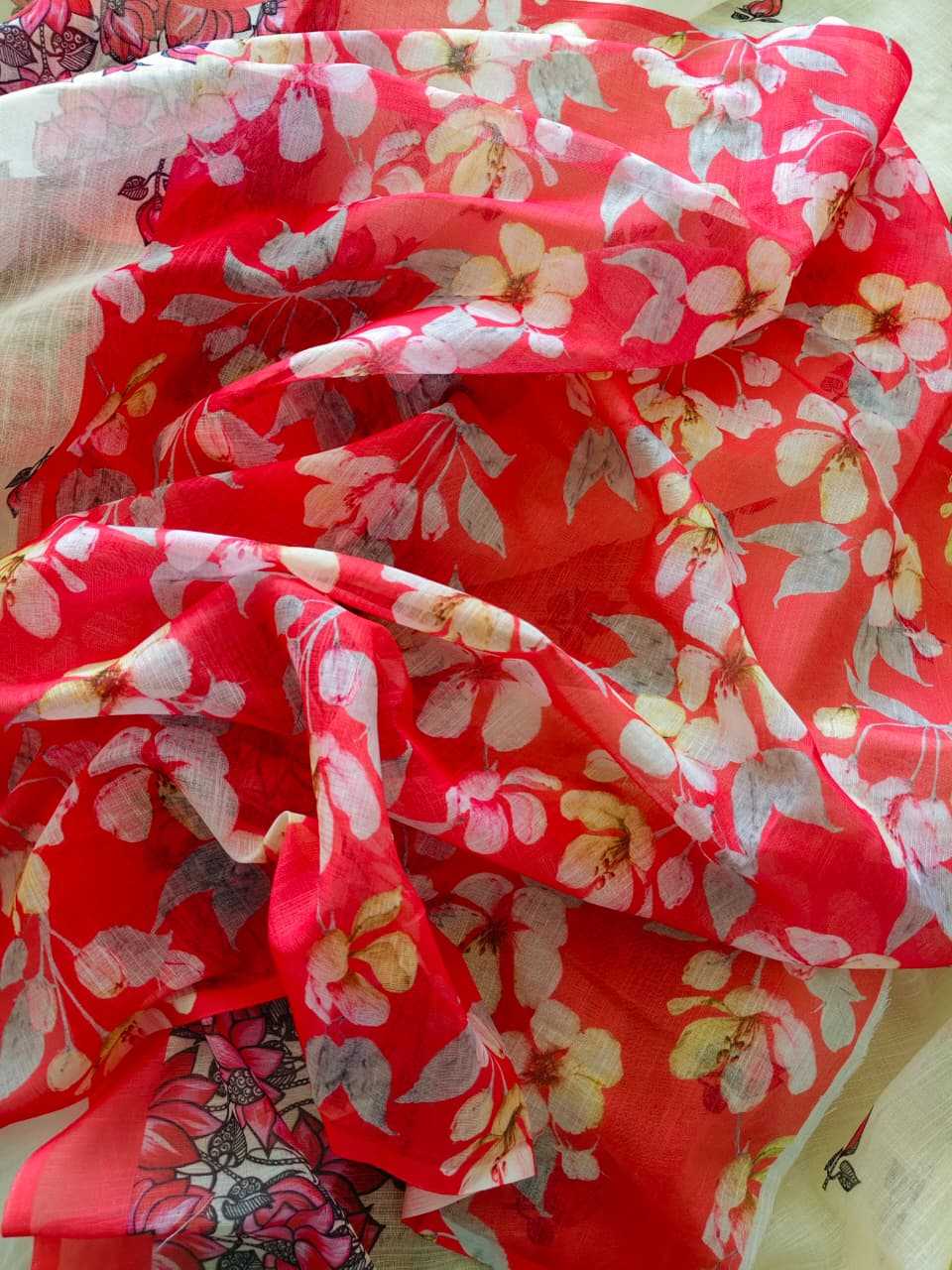 Ynf Linen KESH682 Asfiya Sarees Wholesale Designer Sarees Printed Sarees Linen Sarees Manufacturer- Kapda Export