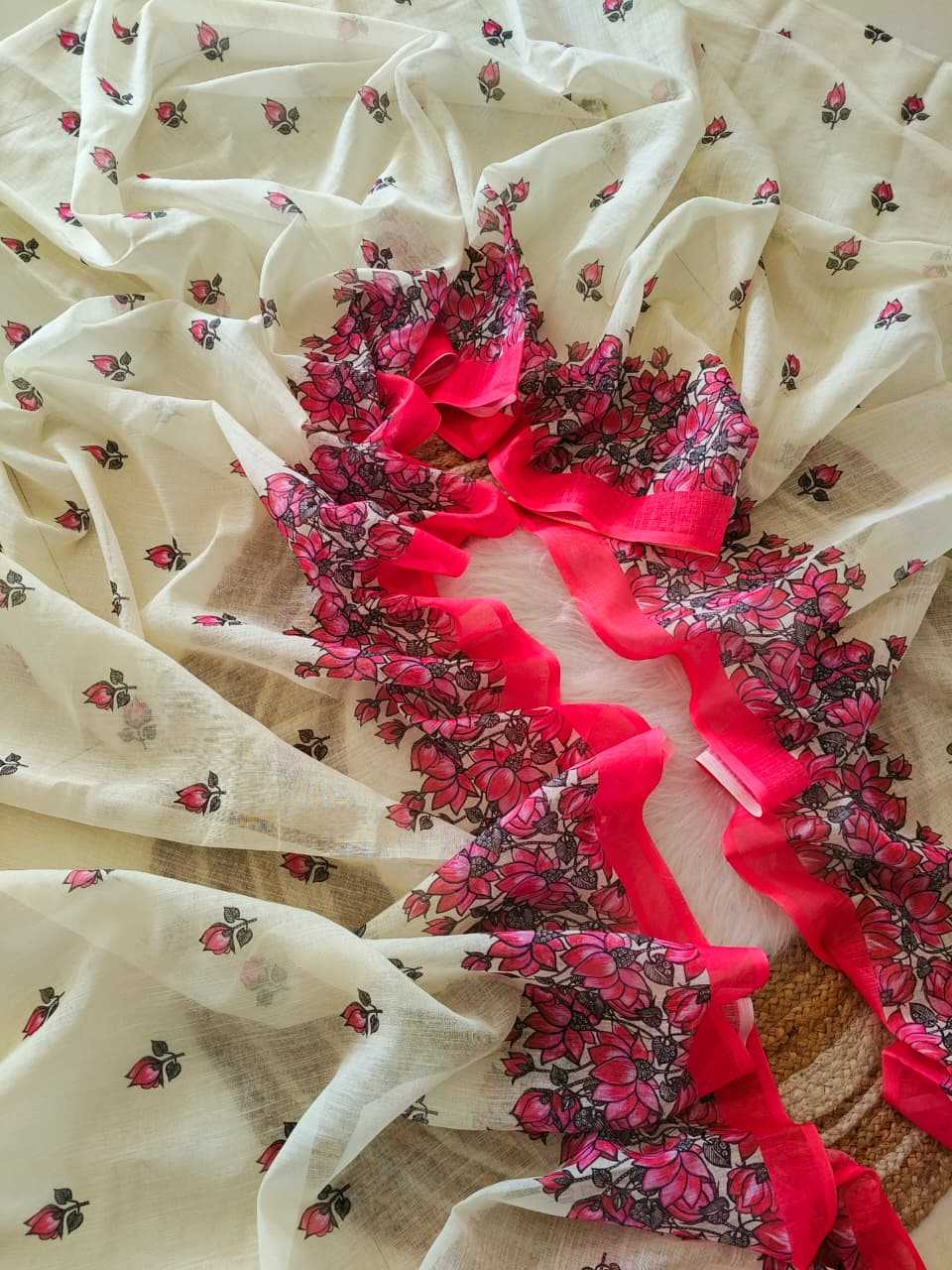 Ynf Linen KESH682 Asfiya Sarees Wholesale Designer Sarees Printed Sarees Linen Sarees Manufacturer- Kapda Export