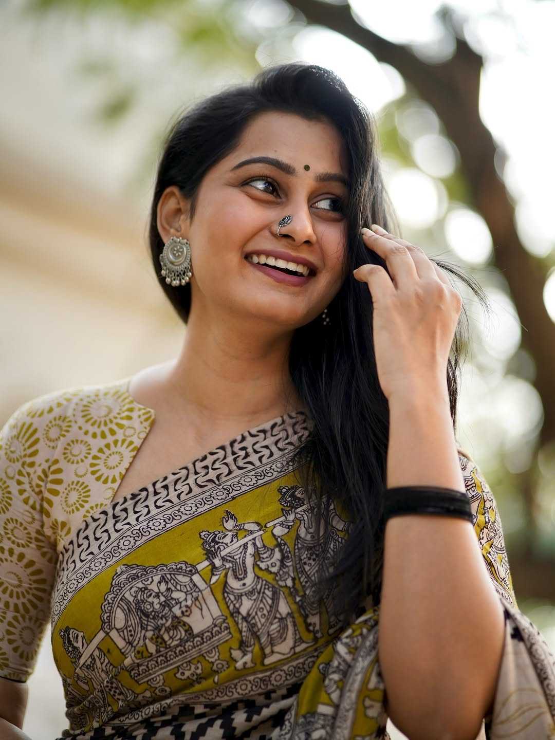 Ynf Linen KESH682 Ayanna Sarees Wholesale Printed Sarees Kalamkari Sarees Linen Sarees Manufacturer- Kapda Export