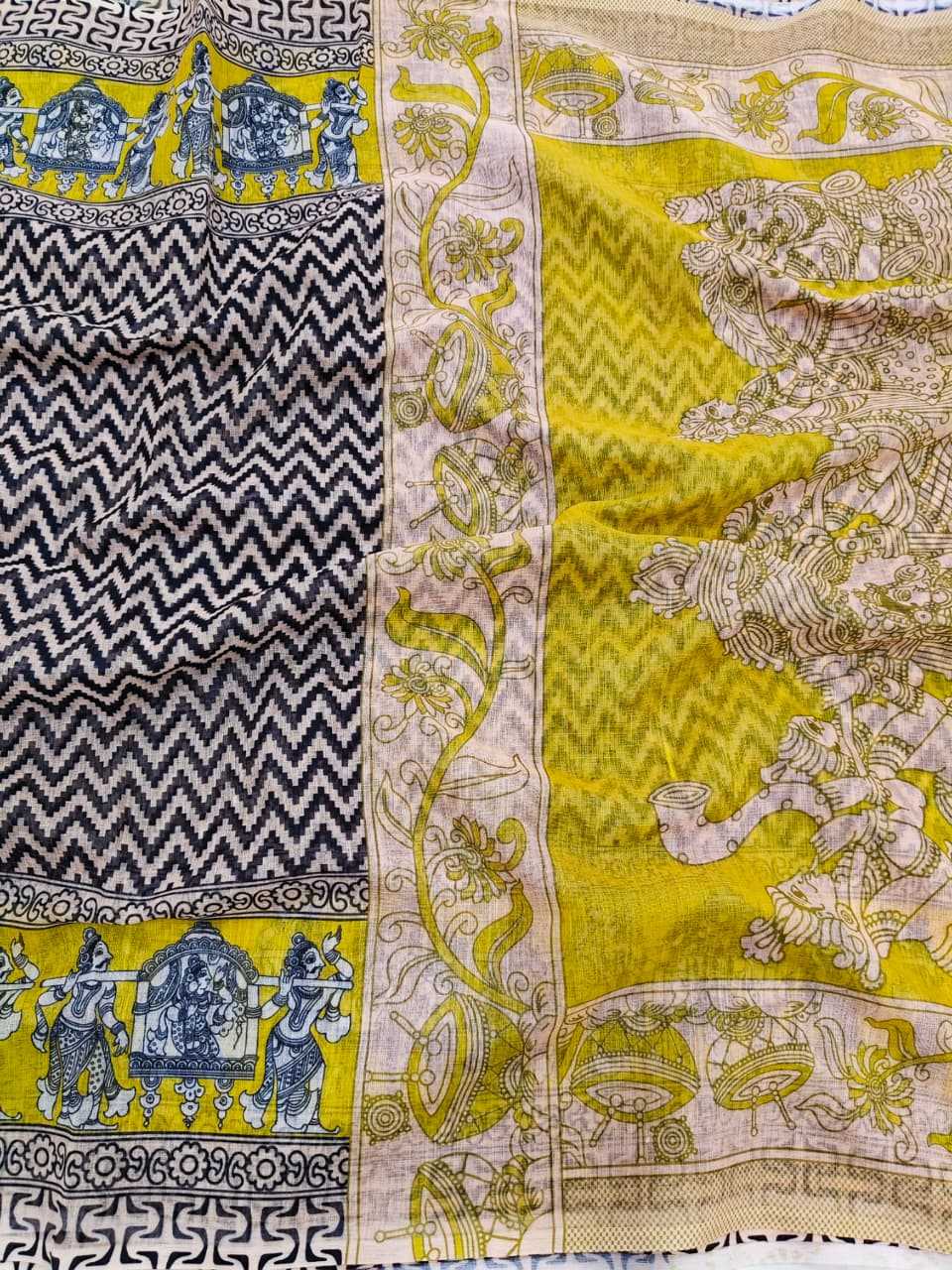 Ynf Linen KESH682 Ayanna Sarees Wholesale Printed Sarees Kalamkari Sarees Linen Sarees Manufacturer- Kapda Export