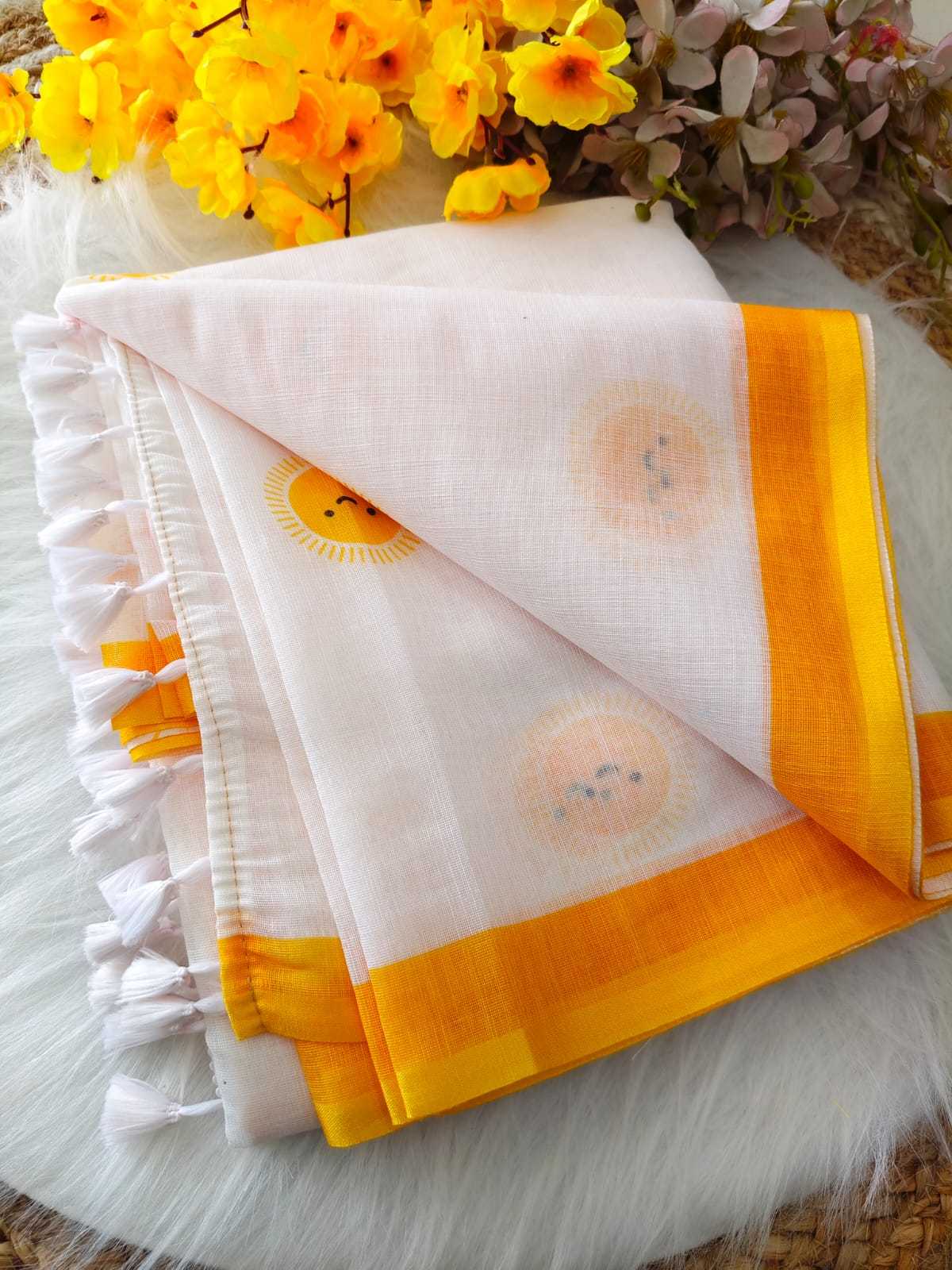 Ynf Linen KESH682 Baiza Sarees Wholesale Designer Sarees Printed Sarees Linen Sarees Manufacturer- Kapda Export