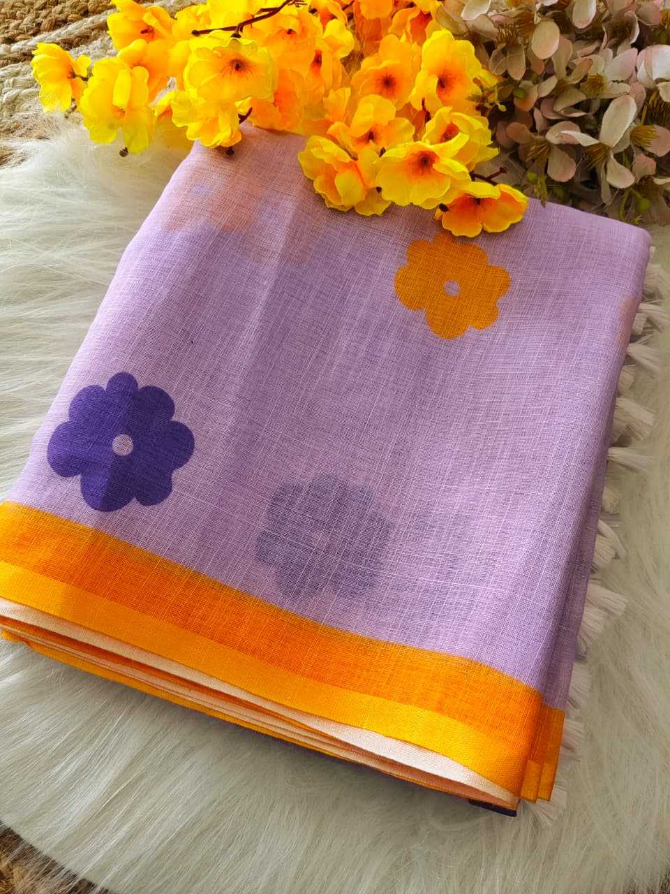 Ynf Linen KESH682 Baiza Sarees Wholesale Designer Sarees Printed Sarees Linen Sarees Manufacturer- Kapda Export
