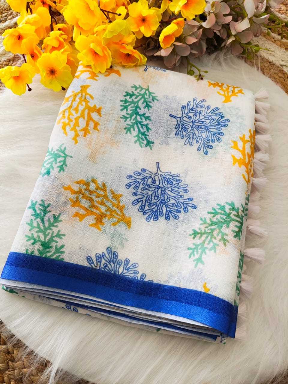 Ynf Linen KESH682 Baiza Sarees Wholesale Designer Sarees Printed Sarees Linen Sarees Manufacturer- Kapda Export