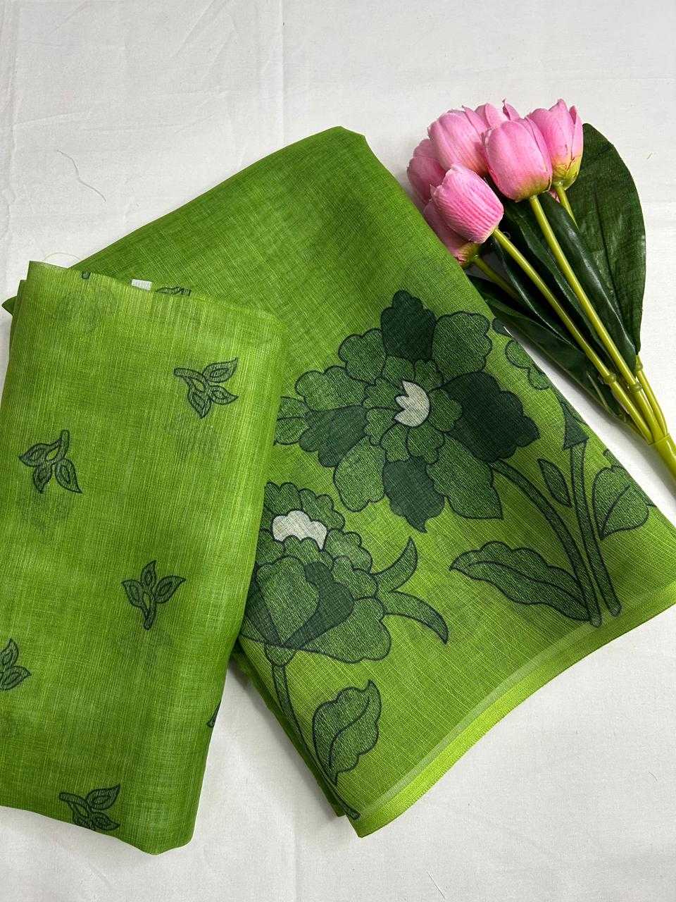 Ynf Linen KESH690 301 Ragini Sarees Wholesale Designer Sarees Printed Sarees Linen Sarees Manufacturer- Kapda Export