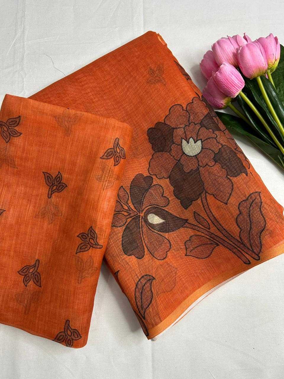 Ynf Linen KESH690 301 Ragini Sarees Wholesale Designer Sarees Printed Sarees Linen Sarees Manufacturer- Kapda Export