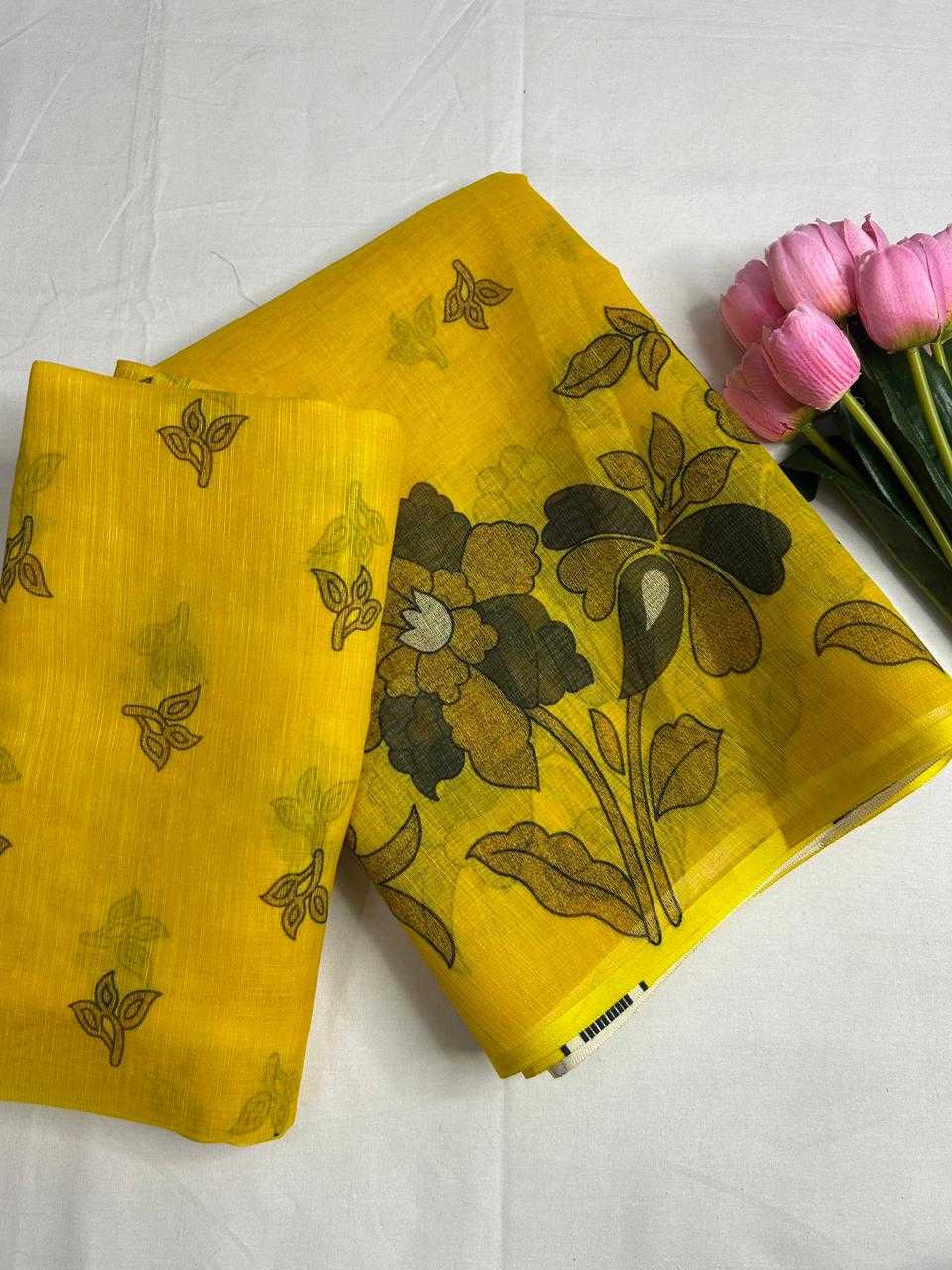 Ynf Linen KESH690 301 Ragini Sarees Wholesale Designer Sarees Printed Sarees Linen Sarees Manufacturer- Kapda Export