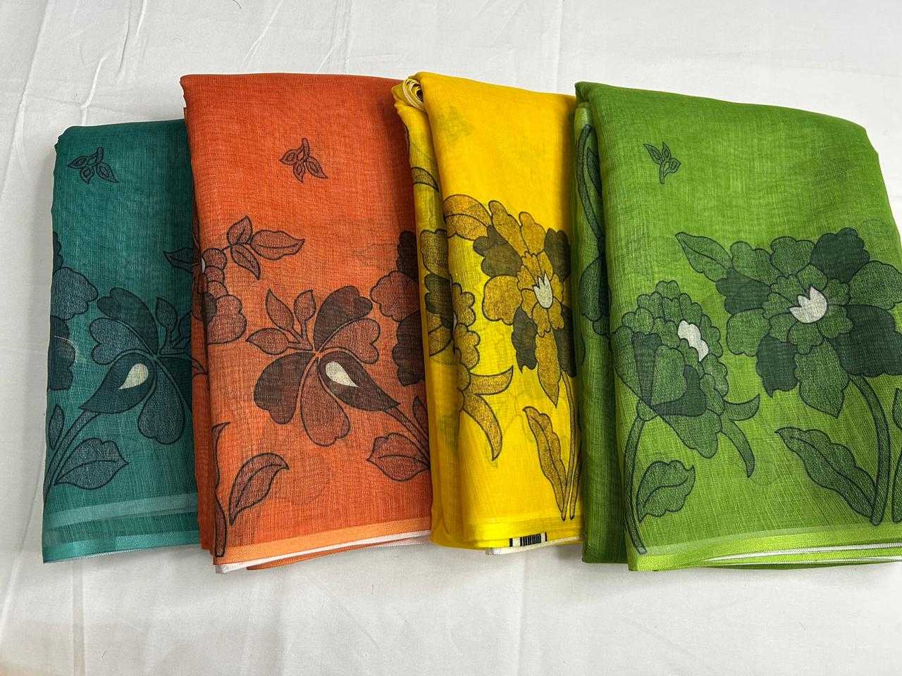 Ynf Linen KESH690 301 Ragini Sarees Wholesale Designer Sarees Printed Sarees Linen Sarees Manufacturer- Kapda Export