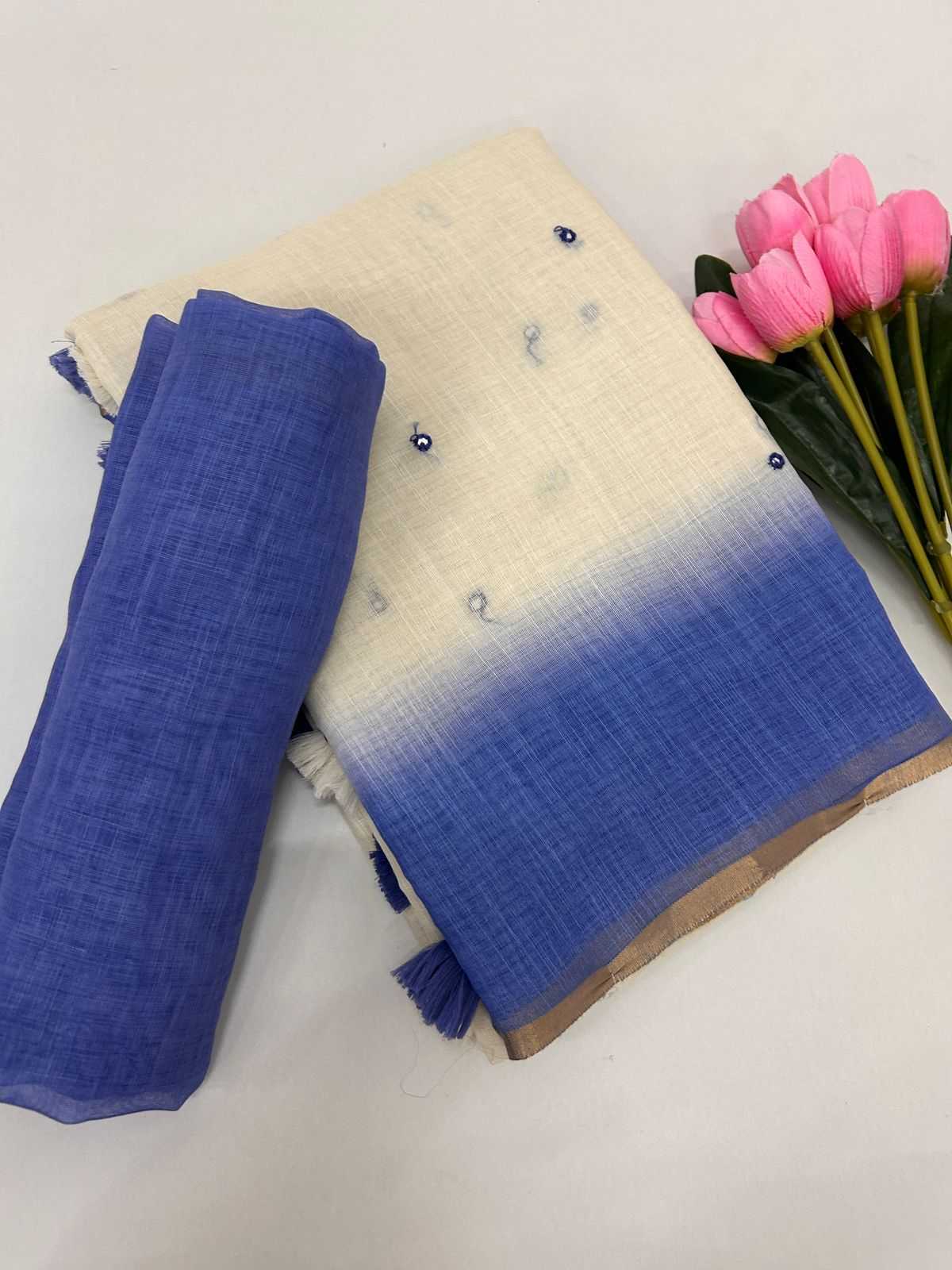 Ynf Linen KESH690 306 Sakshi Sarees Wholesale Designer Sarees Printed Sarees Linen Sarees Manufacturer- Kapda Export