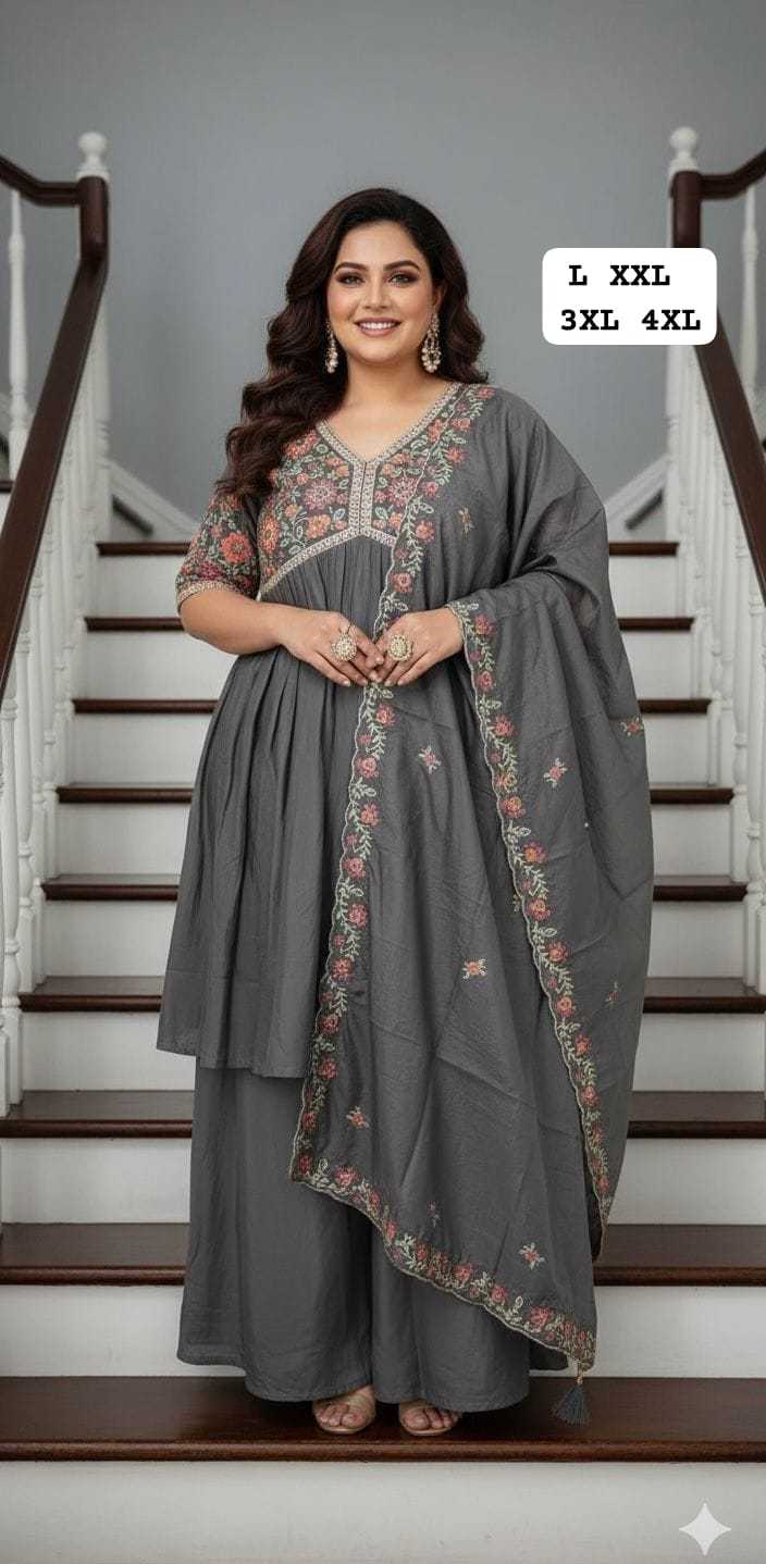 Ynf Muslin KESH594 Anamika Gowns Wholesale Embroidery Gowns Anarkali Gown Designer Gowns Manufacturer- Kapda Export