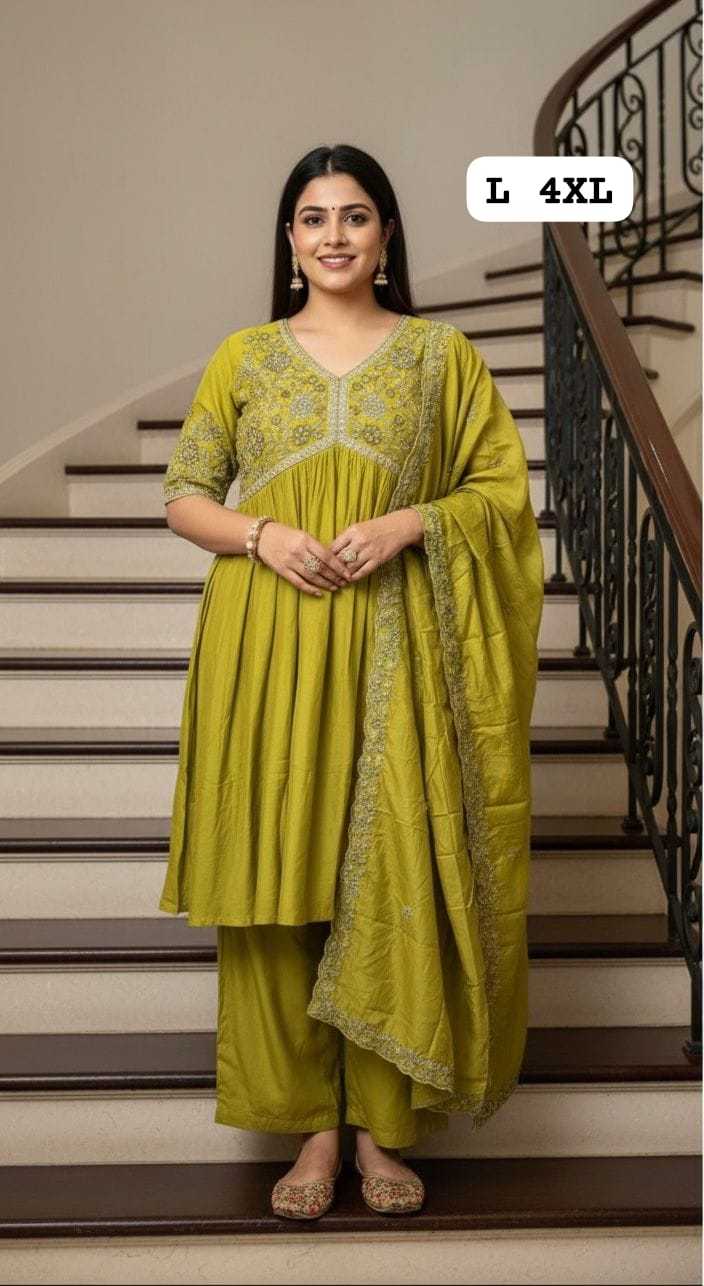 Ynf Muslin KESH594 Anamika Gowns Wholesale Embroidery Gowns Anarkali Gown Designer Gowns Manufacturer- Kapda Export