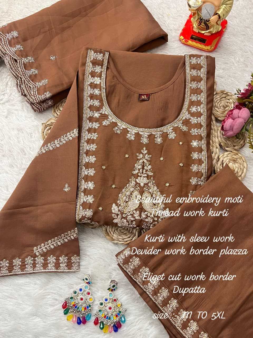 Ynf Muslin KESH594 Barira Kurti Plus Size Collections Wholesale Party Wear Kurtis Designer Kurtis Embroidered Kurtis Manufacturer- Kapda Export