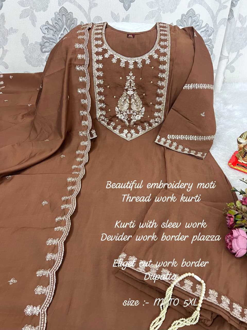 Ynf Muslin KESH594 Barira Kurti Plus Size Collections Wholesale Party Wear Kurtis Designer Kurtis Embroidered Kurtis Manufacturer- Kapda Export