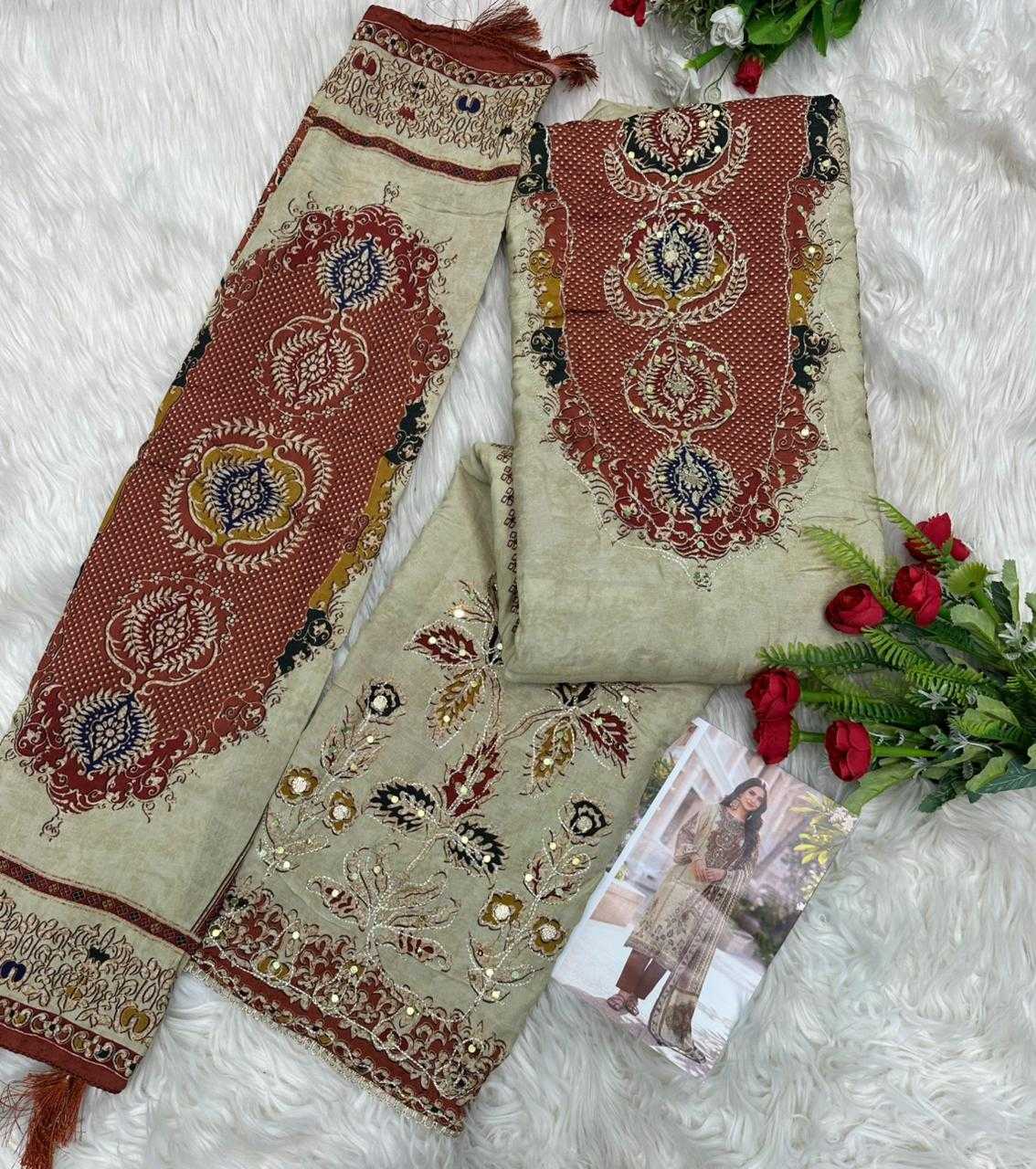 Ynf Muslin KESH677 AT-176 Suits & Dresses Wholesale Printed Suits Designer Suits Handwork Suits Manufacturer- Kapda Export