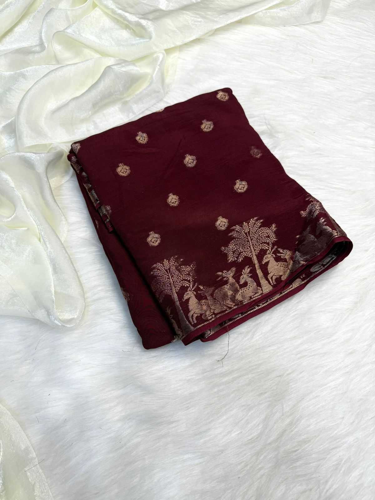 Ynf Muslin Silk KESH676 107 Sarees Festive Collections Wholesale Viscose Saree Silk Sarees Sarees With Blouse Manufacturer- Kapda Export