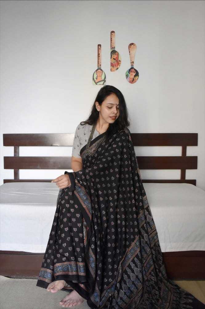 Ynf Muslin Silk KESH682 Aamira Silk Sarees Wholesale Hand Block Printed Silk Saree Muslin Silk Saree Lightweight Silk Sarees Manufacturer- Kapda Export