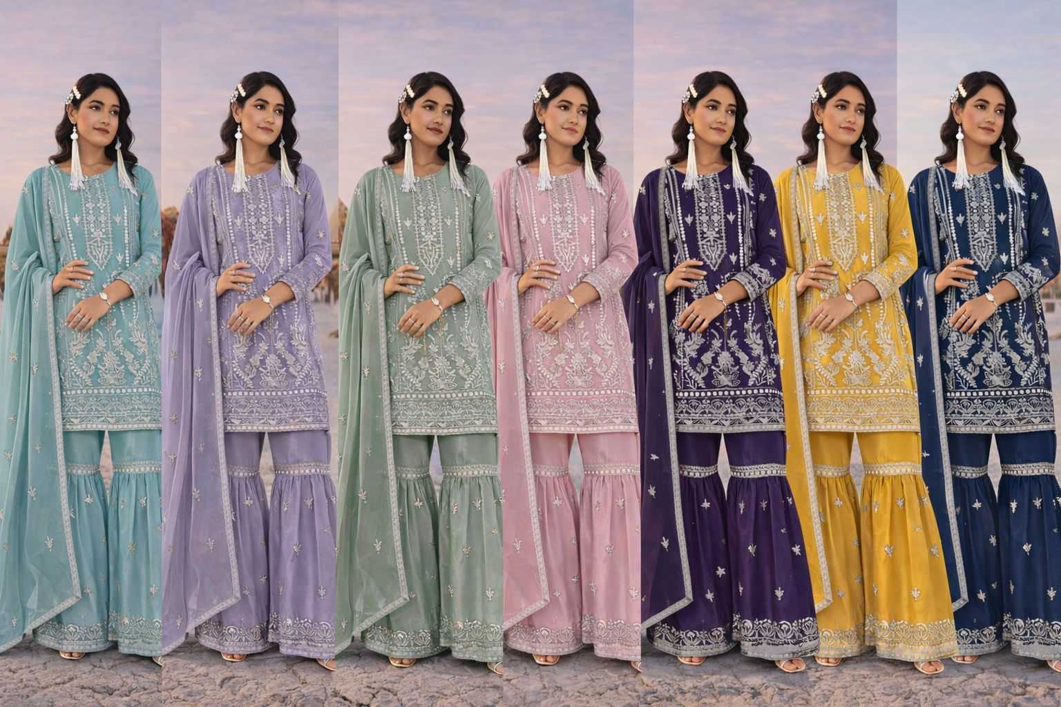 Ynf Nylon RIN236 1316 Suits & Dresses Islamic Clothing Festive Collections Wholesale Pakistani Suits Palazzo Suit Suit Material Manufacturer- Kapda Export