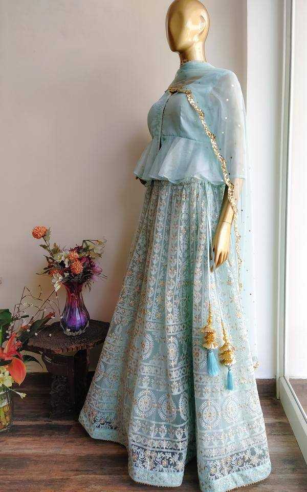 Ynf Organza RIN213 1038 Lehengas Wholesale Designer Lehenga Satin Lehenga Sequins Lehenga Manufacturer- Kapda Export