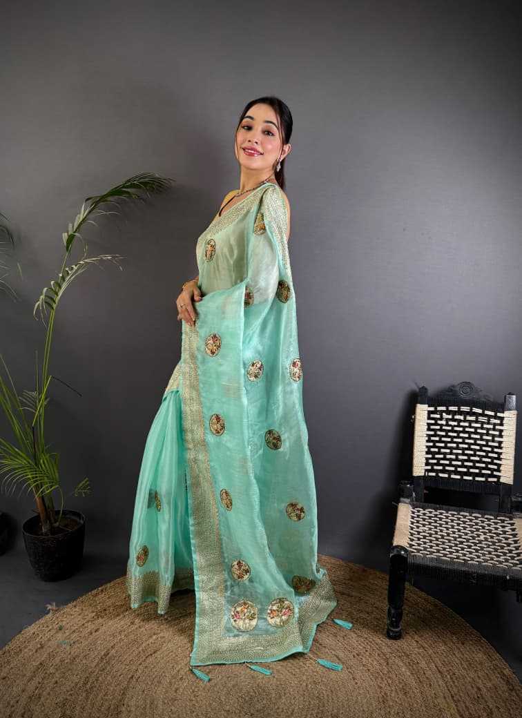 Ynf Organza Silk KESH548 Dhoom Sarees Festive Collections Wholesale Organza Sarees Embroidered Sarees Zari Border Sarees Manufacturer- Kapda Export