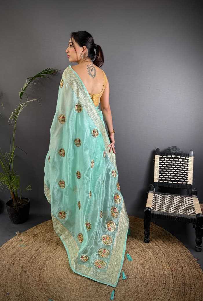 Ynf Organza Silk KESH548 Dhoom Sarees Festive Collections Wholesale Organza Sarees Embroidered Sarees Zari Border Sarees Manufacturer- Kapda Export