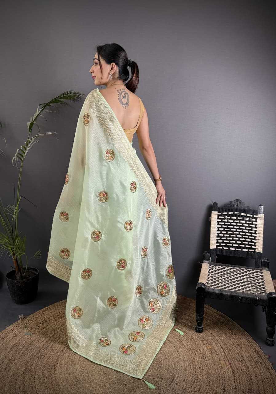 Ynf Organza Silk KESH548 Dhoom Sarees Festive Collections Wholesale Organza Sarees Embroidered Sarees Zari Border Sarees Manufacturer- Kapda Export