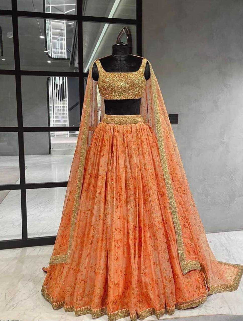 Ynf Organza Silk RIN213 1057 Lehengas Wholesale Designer Lehenga Printed Lehenga Sequins Lehenga Manufacturer- Kapda Export