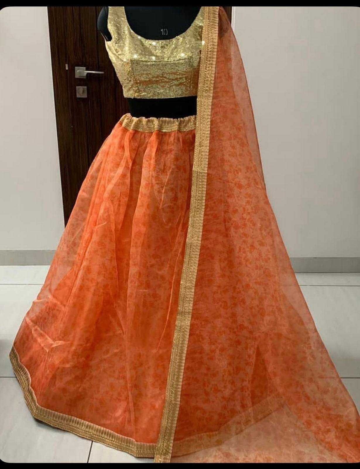 Ynf Organza Silk RIN213 1057 Lehengas Wholesale Designer Lehenga Printed Lehenga Sequins Lehenga Manufacturer- Kapda Export