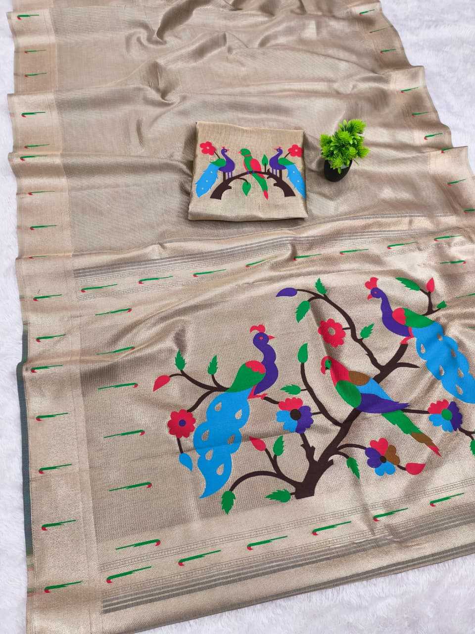 Ynf Paithani Silk KESH663 Tayron Sarees Festive Collections Wholesale Tissue Silk Saree Zari Sarees Sarees With Blouse Manufacturer- Kapda Export