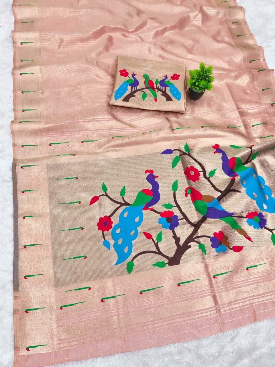 Ynf Paithani Silk KESH663 Tayron Sarees Festive Collections Wholesale Tissue Silk Saree Zari Sarees Sarees With Blouse Manufacturer- Kapda Export