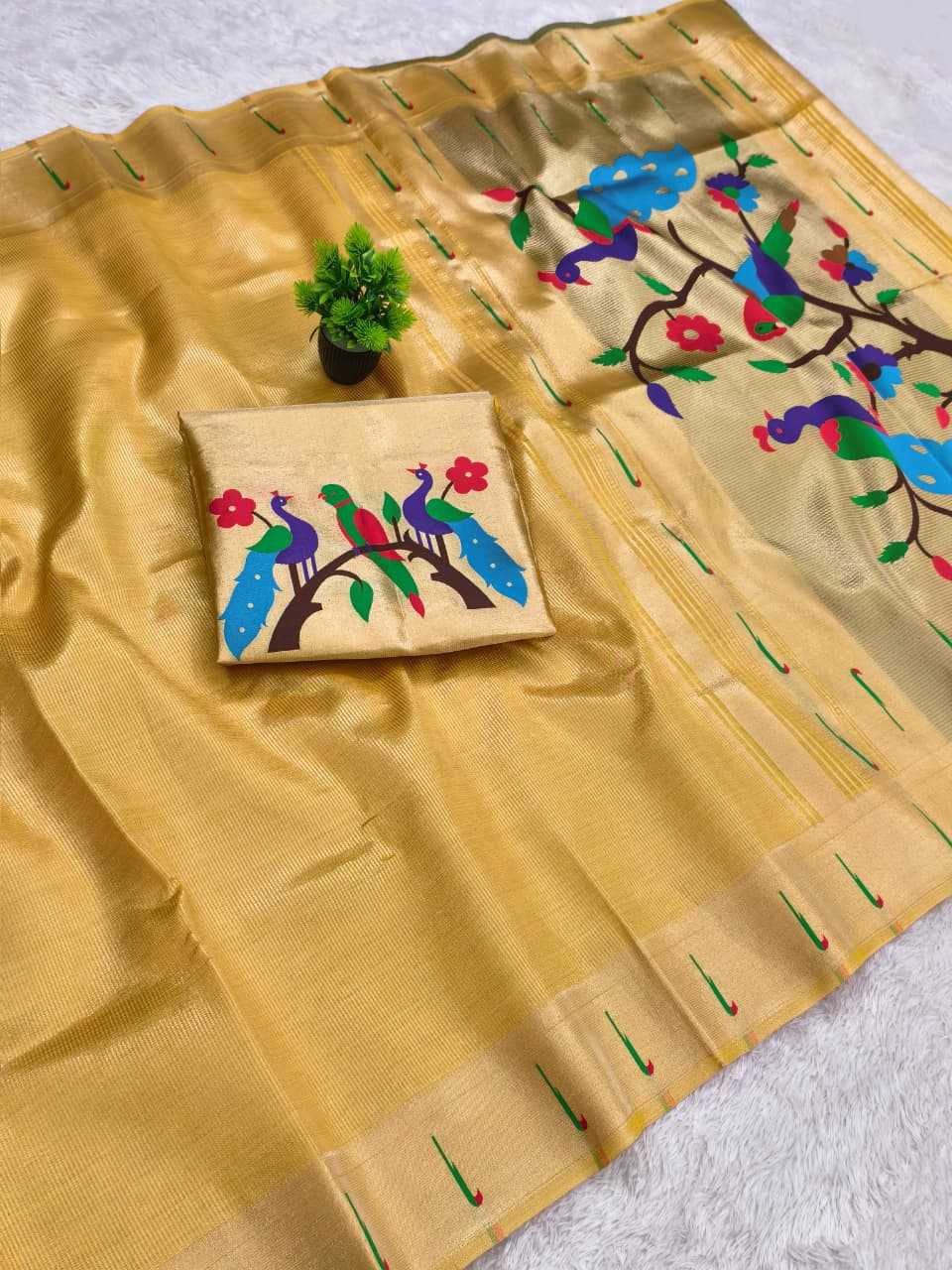 Ynf Paithani Silk KESH663 Tayron Sarees Festive Collections Wholesale Tissue Silk Saree Zari Sarees Sarees With Blouse Manufacturer- Kapda Export