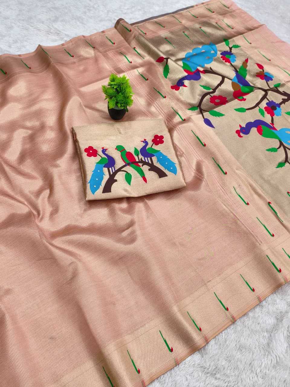 Ynf Paithani Silk KESH663 Tayron Sarees Festive Collections Wholesale Tissue Silk Saree Zari Sarees Sarees With Blouse Manufacturer- Kapda Export