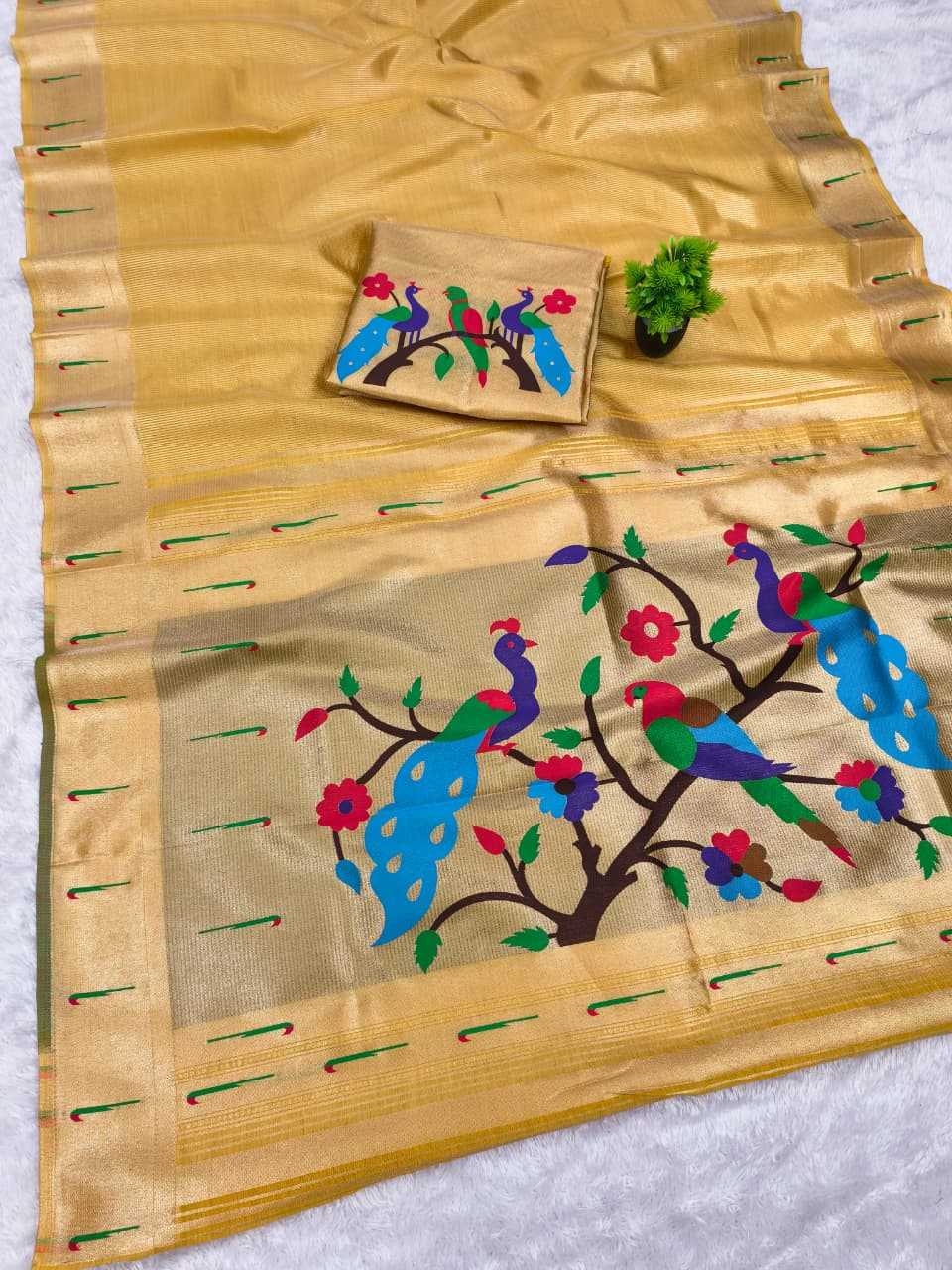 Ynf Paithani Silk KESH663 Tayron Sarees Festive Collections Wholesale Tissue Silk Saree Zari Sarees Sarees With Blouse Manufacturer- Kapda Export