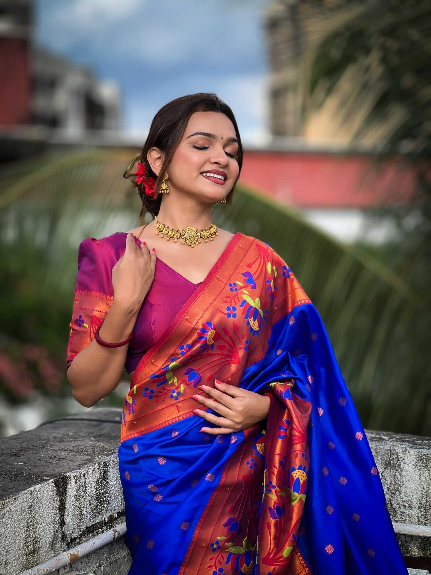 Ynf Paithani Silk KESH700 Coin Paithani Silk Sarees Wholesale Paithani Sarees Soft Silk Sarees Designer Silk Sarees Manufacturer- Kapda Export