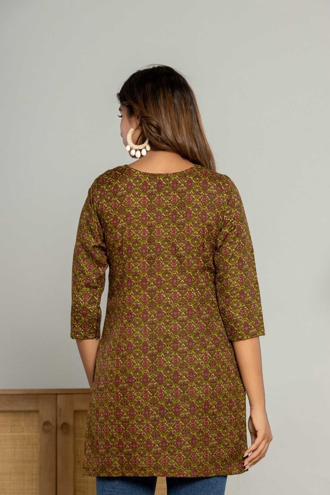 Ynf Poly Rayon KESH738 Mustard Western Wears Wholesale Tops Women Shirts Manufacturer- Kapda Export