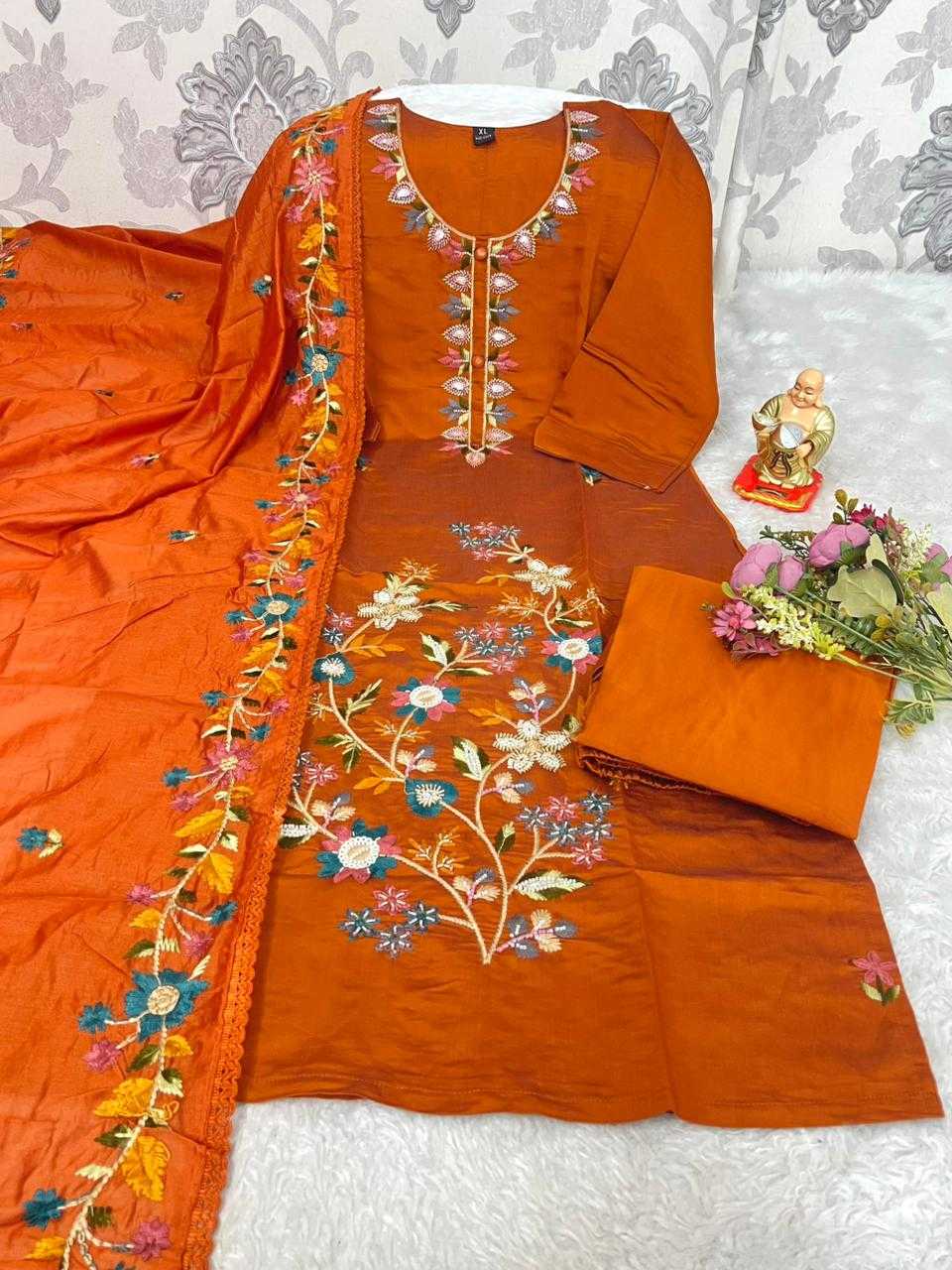 Ynf Premium Roman Silk KESH594 Anvitha Kurti Plus Size Collections Wholesale Designer Kurtis Embroidered Kurtis Silk Kurtis Manufacturer- Kapda Export