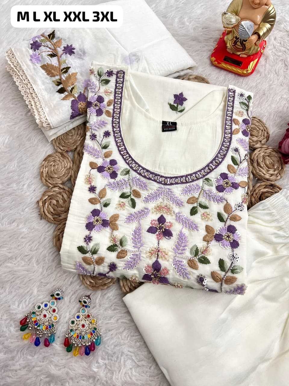 Ynf Premium Roman Silk KESH594 Tanaya Kurti Wholesale Embroidered Kurtis Silk Kurtis Kurti With Pants Manufacturer- Kapda Export